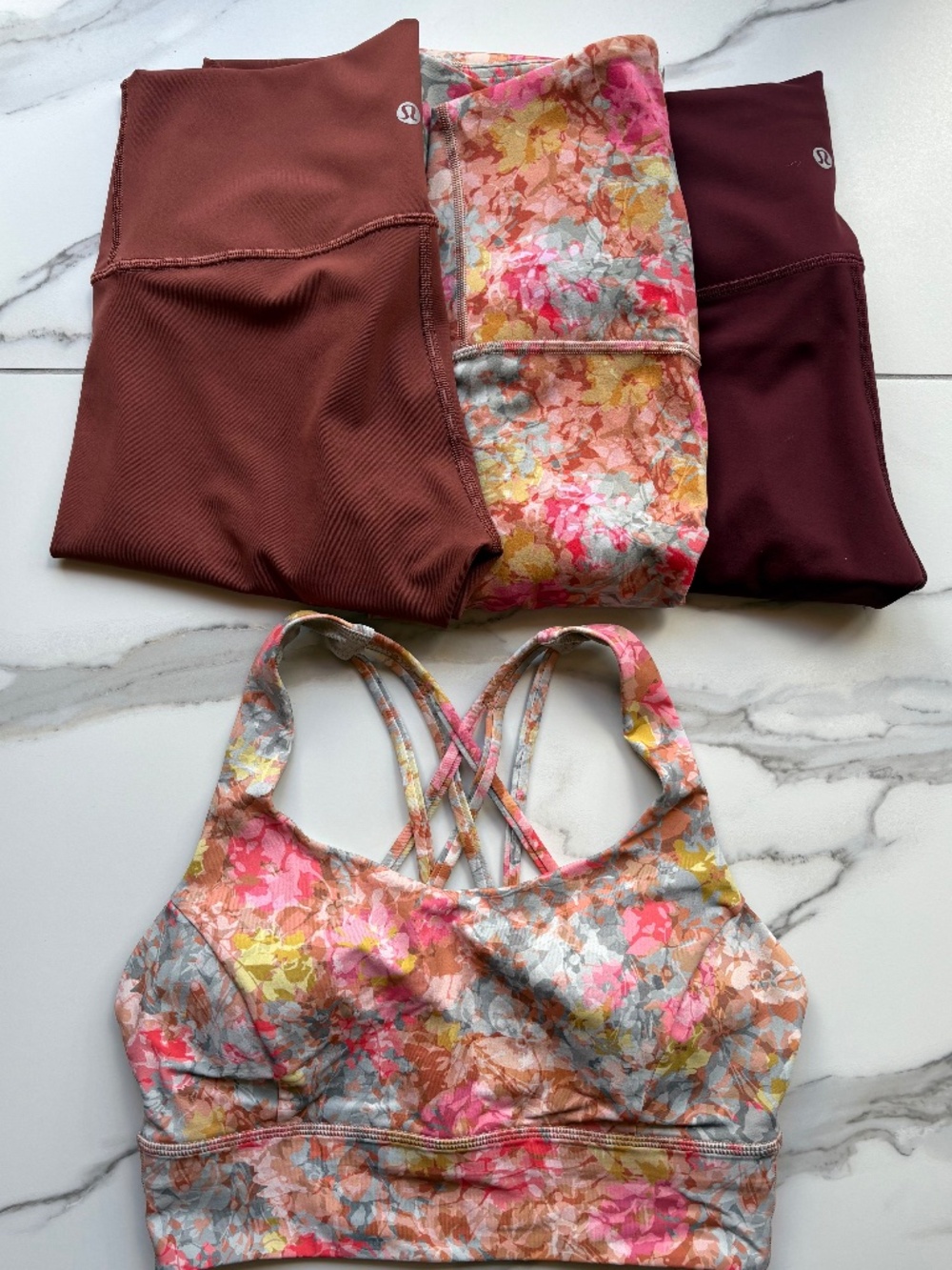 Lululemon leggings and Sports bra